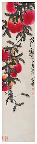 Attributed to Qi Baishi, (1864-1957), Peach Branches
