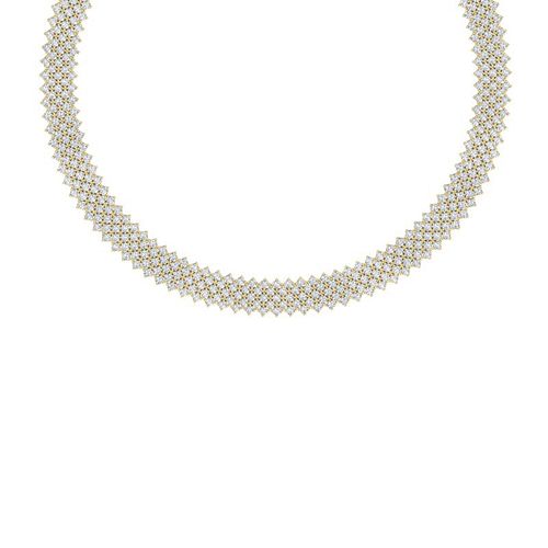 40 ctw Certified VS/SI Diamond Necklace 18K Yellow Gold