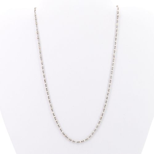 Antique Platinum and Pearls Long chain