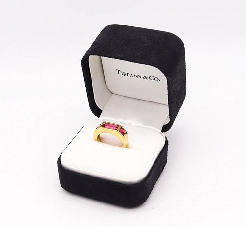 Tiffany & Co Paloma Picasso Ring In 18Kt Gold With 4.34 Cts Of Tourmalines