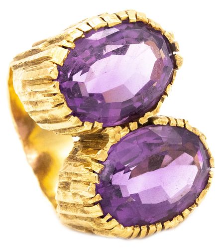 Tiffany & Co. Andrew Grima 1972 London cocktail ring in 18 kt with 16.45 cts amethyst