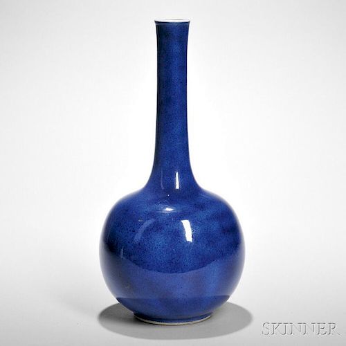 Powder Blue-glazed Bottle Vase