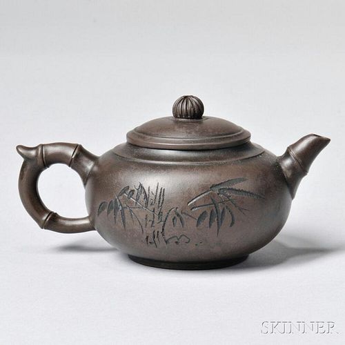 Yixing Teapot with Calligraphy