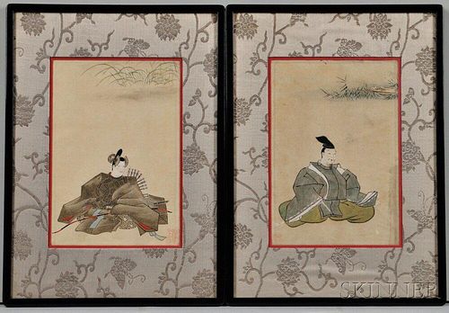 Two Portrait Paintings of Daimyo