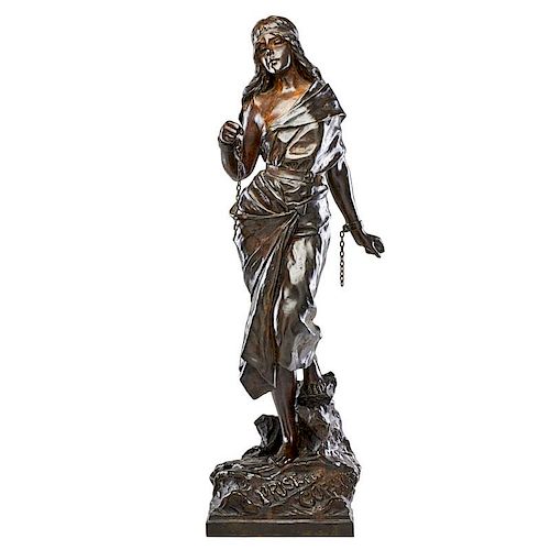 EMMANUELE VILLANIS Bronze, "Prise de Corsaire"