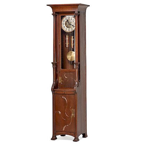 STYLE OF AUGUST ENDELL Art Nouveau case clock