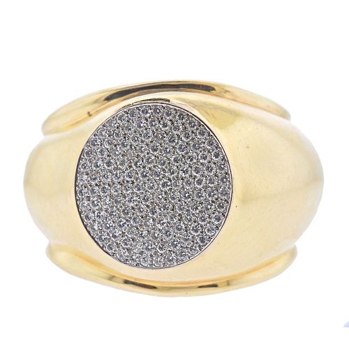 Eska 18k Gold Diamond Watch Cuff Bracelet