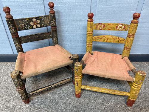 Two Painted Child's Chairs