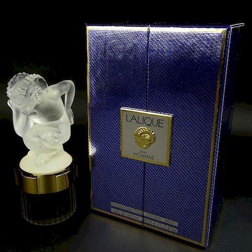 Boxed Lalique 3.3 fl. oz Pour Homme Eau de Parfum Le Faune Bottle.