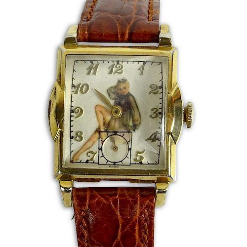 Vintage Swiss Naughty Wristwatch.