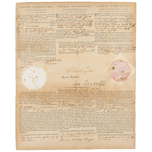 George Washington Document Signed as President