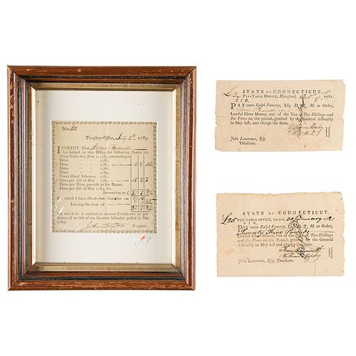 American Revolution: Connecticut (3) Financial Documents