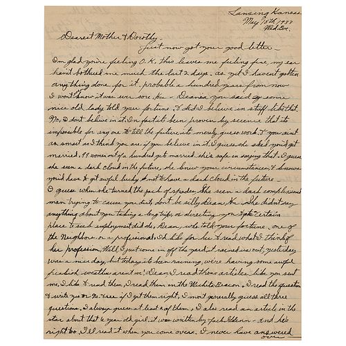 Wilbur Underhill, Jr. Autograph Letter Signed from Prison