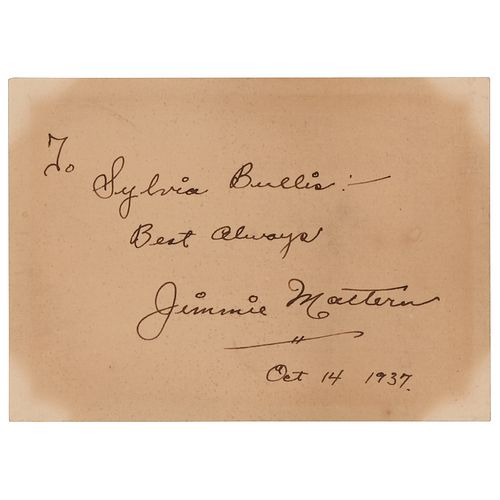 Jimmie Mattern Signature