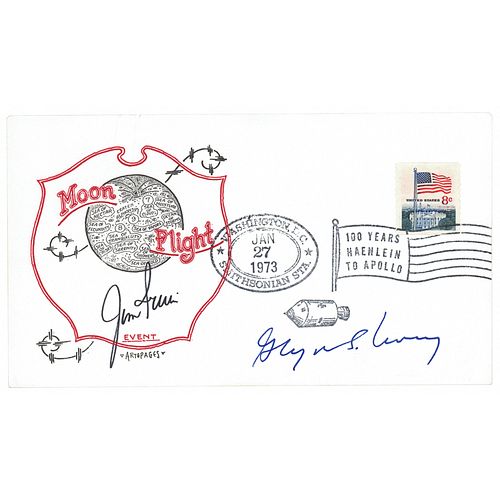 Jim Irwin and Glynn S. Lunney Signed Commemorative Cover