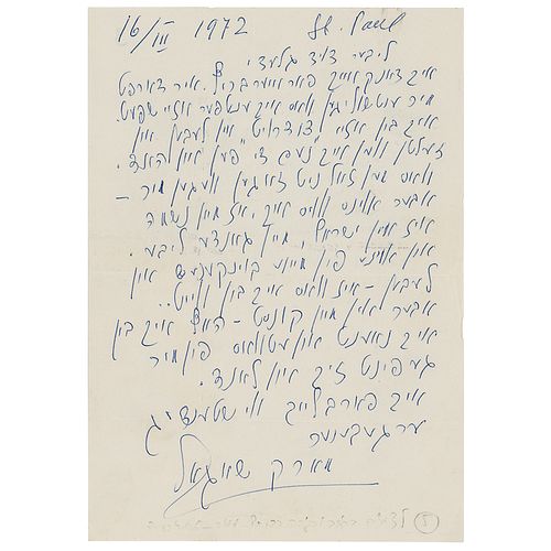 Marc Chagall Autograph Letter Signed