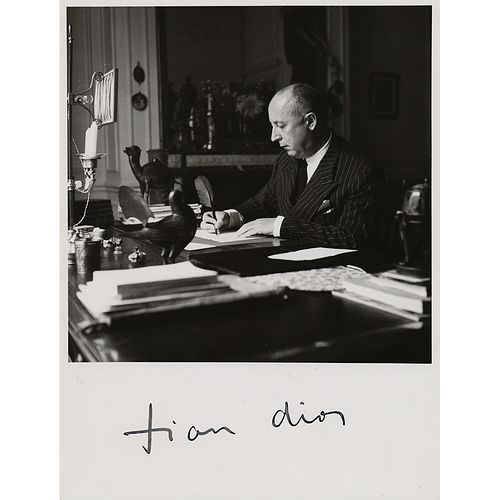 Christian Dior Signed Photograph