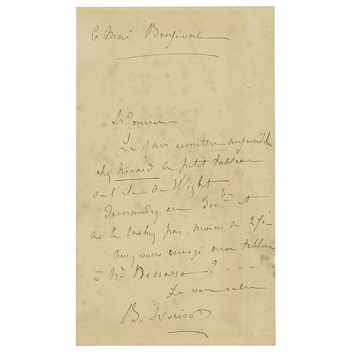 Berthe Morisot Autograph Letter Signed