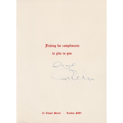 Beatles: Brian Epstein Signed Greeting Card
