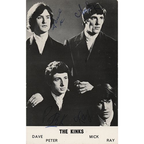 The Kinks Signed Promo Card