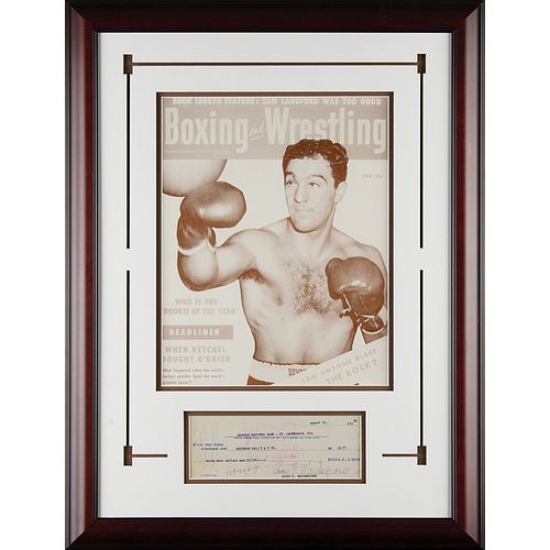 Rocky Marciano Signed Check