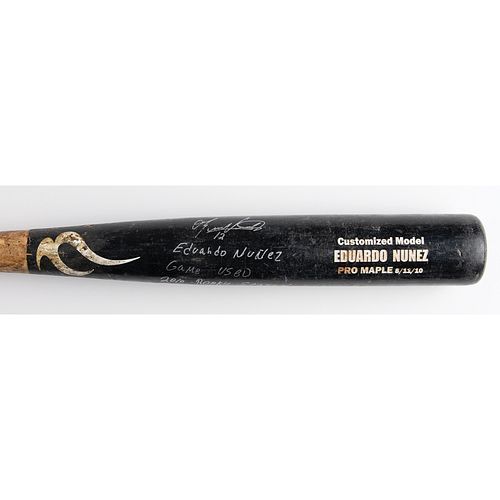 Eduardo Nunez Signed and Game-Used Baseball Bat