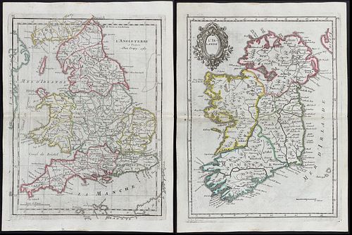 Le Rouge - 4 Maps of the British Isles (England, Ireland, Scotland)