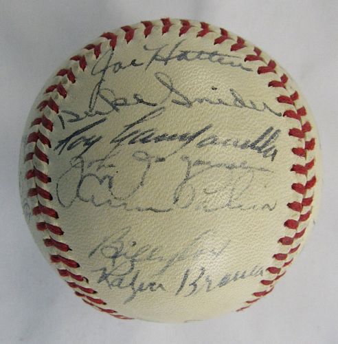 1949 Dodgers Signed Baseball Jackie Robinson Roy Campanella Gil Hodges +21 (JSA LOA)