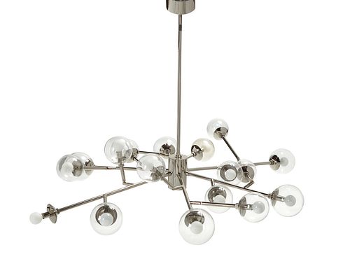 An Italian Murano glass globe chandelier