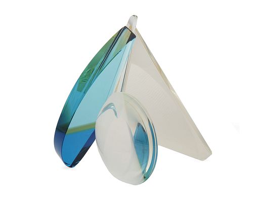 A contemporary art glass sculpture