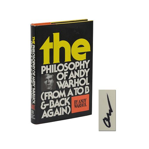 The Philosophy of Andy Warhol ~ SIGNED ~ First Edition 1st Printing 1975 Pop Art