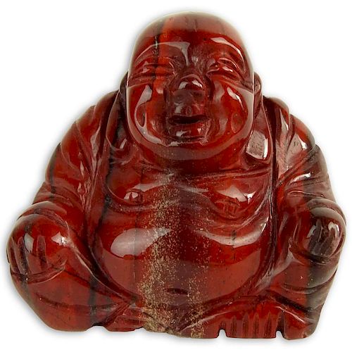 GIA Certified Chinese Chalcedony Jasper Carving of Buddha.