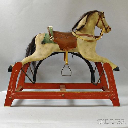 Carved and Painted Rocking Horse