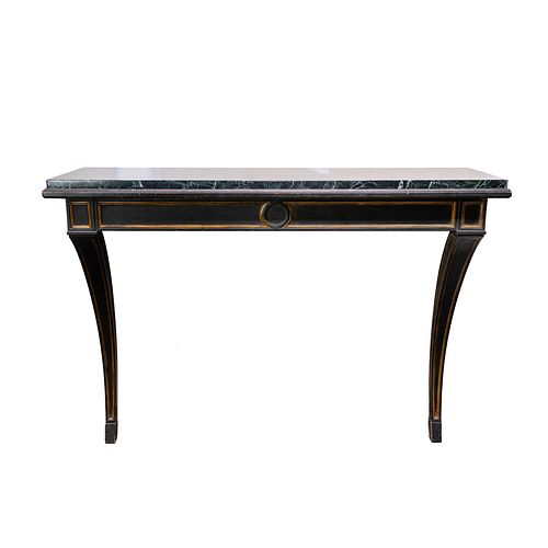 Jansen Manner Floating Marble Top Console Table