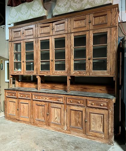 Built-in Monumental Butler's Pantry Pine Cabinet