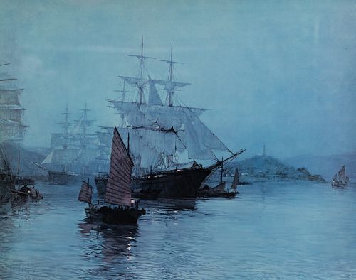 Montague Dawson The Pagoda Anchorage Signed Lithograph