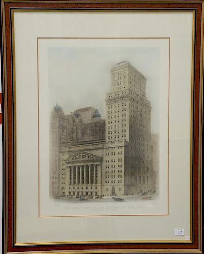 The New York Stock Exchange Building and New Addition 
lithograph 
marked lower left: Trowbridge & Livingston Architects of the Addi...