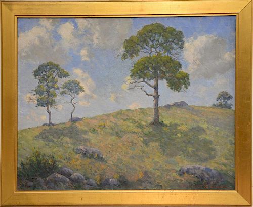 George Victor Grinnell (1878-1946) 
A Mid Summer Day, Mystic Connecticut 
oil on canvas 
signed lower right: 1919 G. Victor Grinnell...