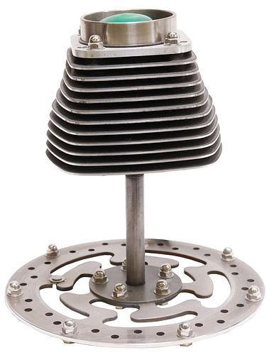 INDUSTRIAL MOTORCYCLE PARTS TABLE LAMP