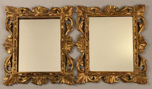 Pair of Mirrors w/Ornate Carved & Gilded Frames