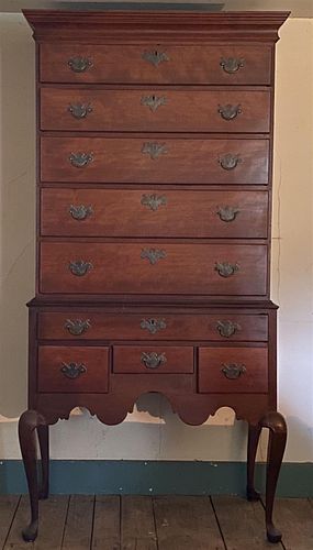 Queen Anne CT Highboy w/Nicely Shaped Skirt 