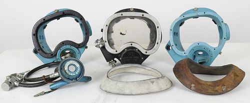 3 Vintage Advanced Diving Equipment Band Masks