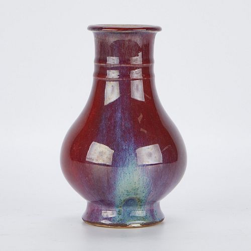 Chinese Flambe Glaze Porcelain Vase