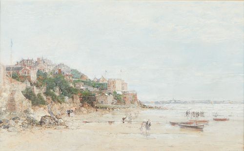 Luigi Loir Watercolor Beach Scene