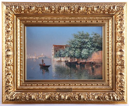 Warren Sheppard "Morning in Venice" Oil on Canvas