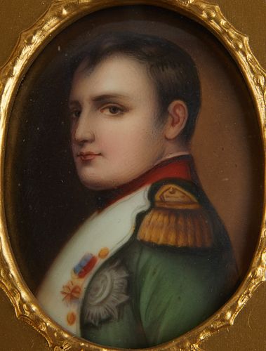 KPM Style Plaque of Napoleon After Delaroche
