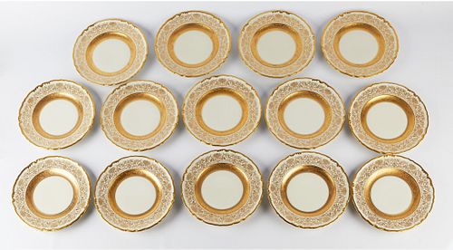 Set 14 Epiag Coronet Porcelain Dinner Plates