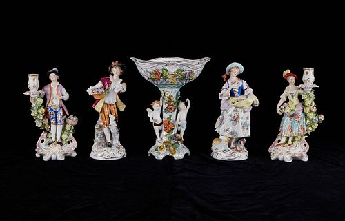 5 European Figural Porcelain Objects