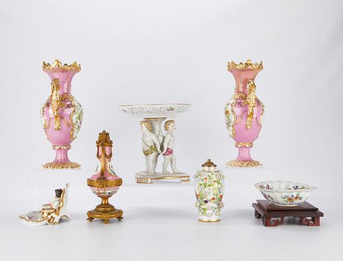 7 Porcelain Pieces Thieme Le Tallec Schierholz
