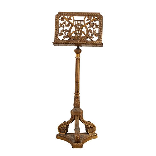 Fine French Gilt Music Stand with Lyre